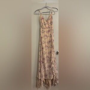 Lulus Light Pink Floral Maxi Dress